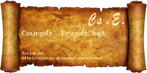 Csurgó Erzsébet névjegykártya